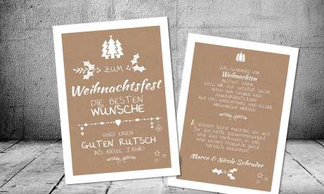 Weihnachtskarten geschäftlich individuell mit Logo gestalten lassen