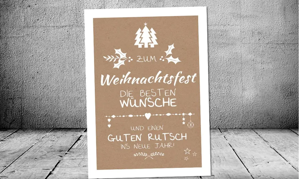 Weihnachtskarten geschäftlich individuell mit Logo gestalten lassen