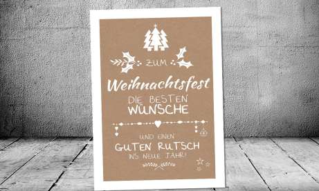 Weihnachtskarten geschäftlich individuell mit Logo gestalten lassen