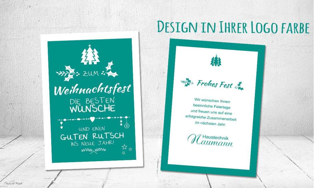 Weihnachtskarte geschäftlich nachhaltig