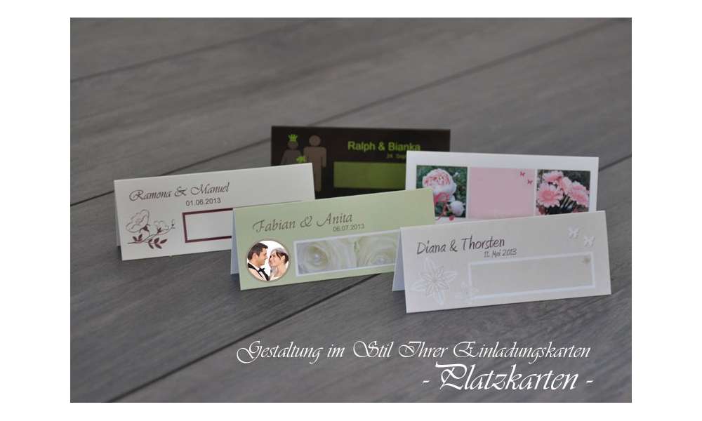 Platzkarte, Menübeschriftungskarte 4x10 cm, mit Foto Platzkarte, Menübeschriftungskarte 4x10 cm, mit Foto