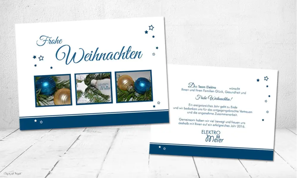 Weihnachtskarte Elektriker