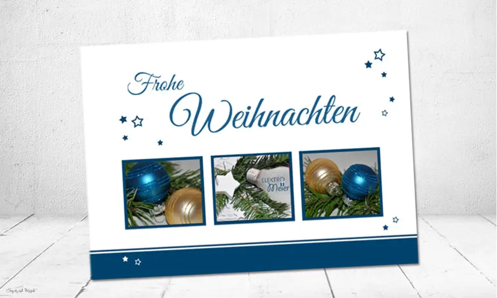 Weihnachtskarte Elektriker