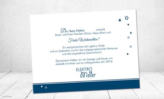 Weihnachtskarte Elektriker