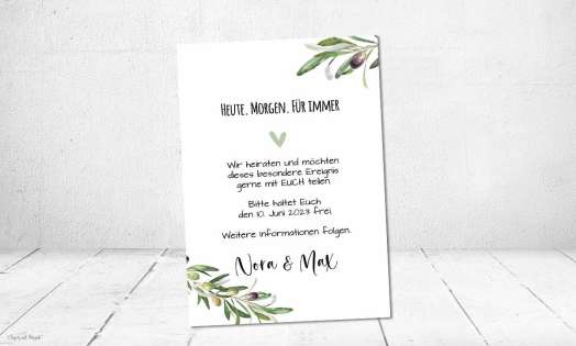 Save the date karte hochzeit kalender Postkarte