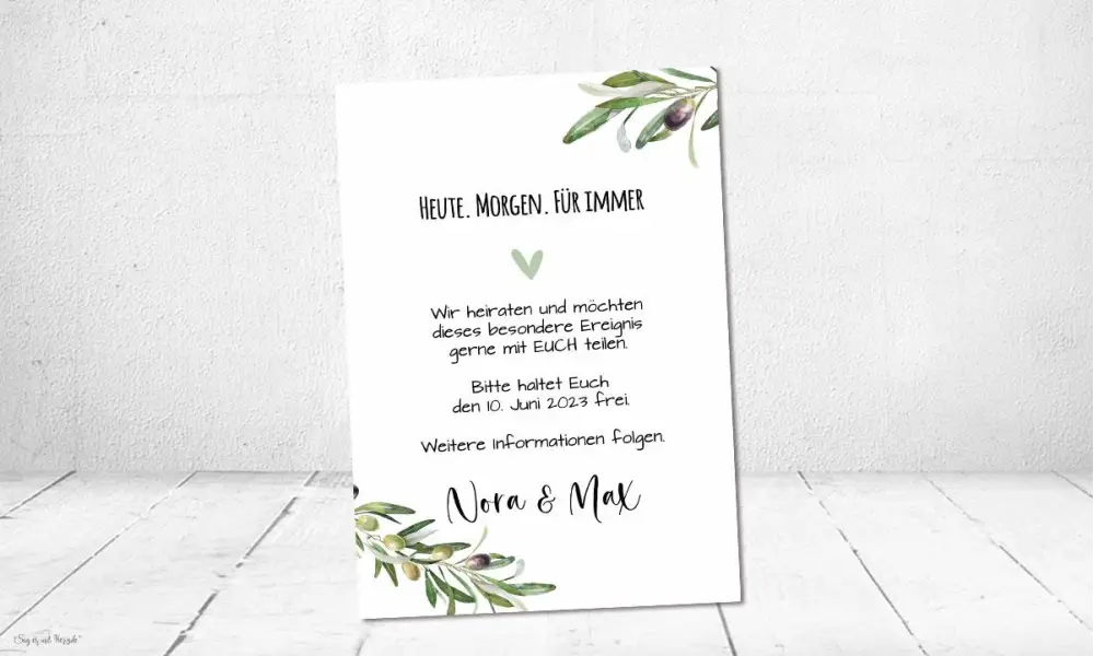 Save the date karte hochzeit kalender Postkarte