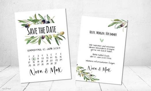 Save the date karte hochzeit kalender Postkarte