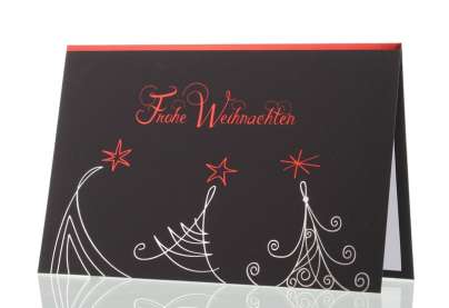 Moderne Weihnachtskarte für Firmen, "Tannenschwung"
