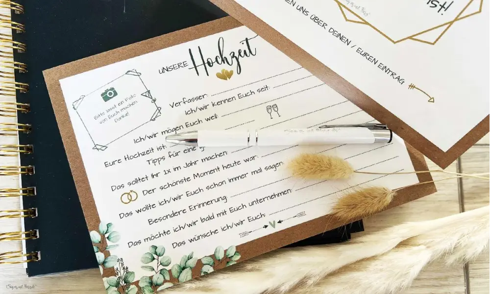 Gästebuch Karte Hochzeit