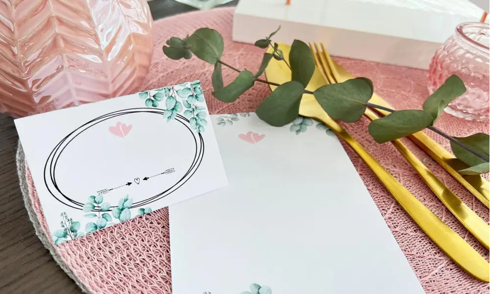 Platzkarten Tischkarten Hochzeit Klappkarte
