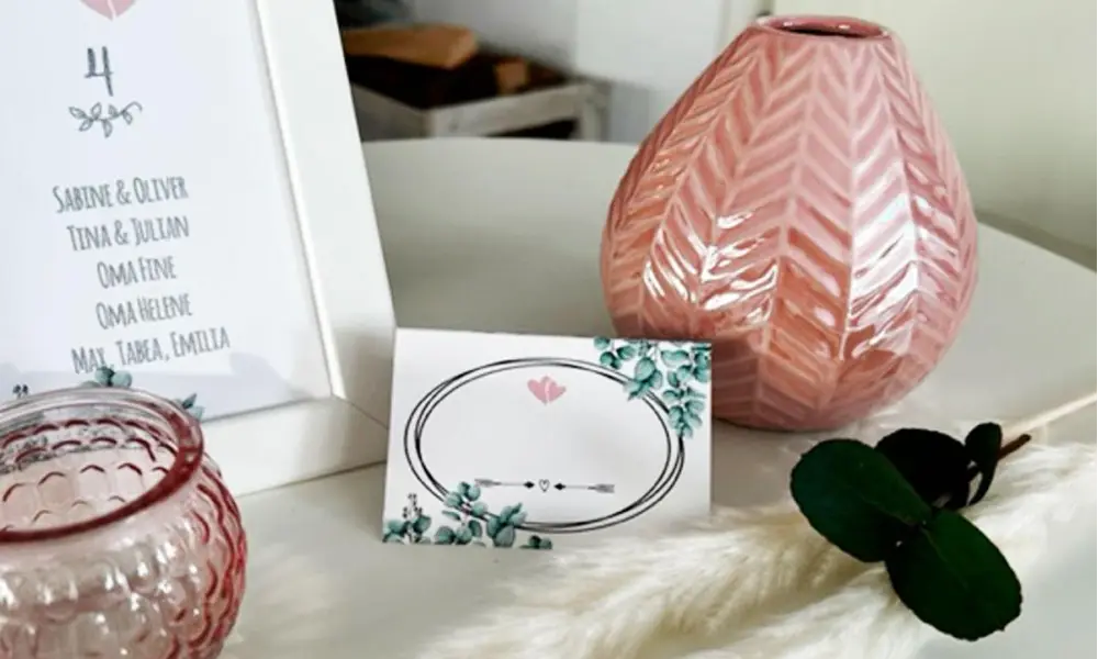 Platzkarten Tischkarten Hochzeit Klappkarte