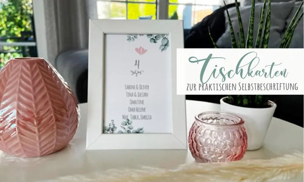 Tischkarte Hochzeit Eukalyptus