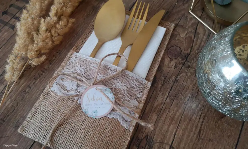 Bestecktaschen Hochzeit Vintage
