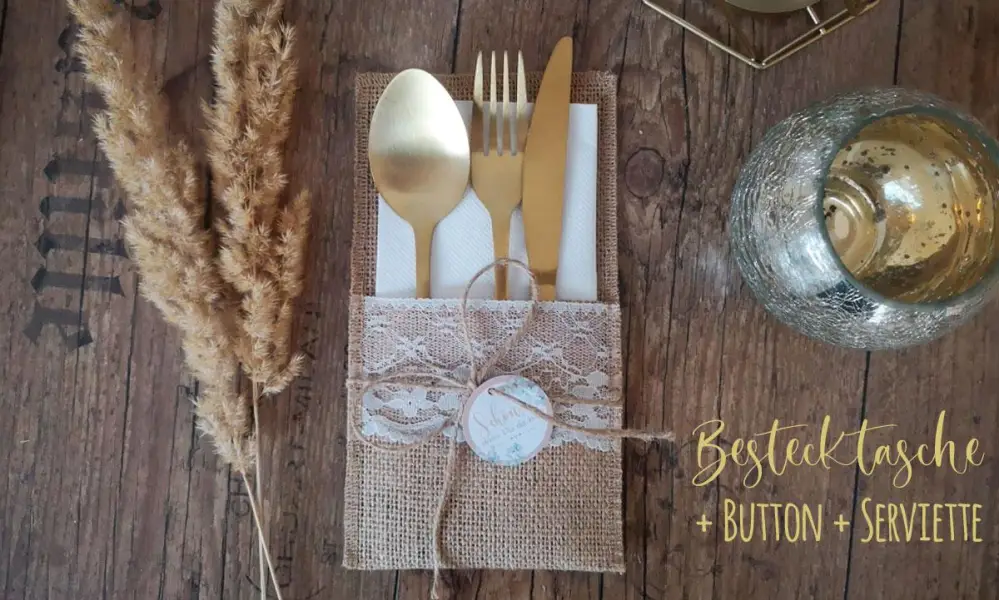 Bestecktaschen Hochzeit Vintage