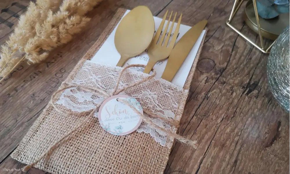 Bestecktaschen Hochzeit Vintage