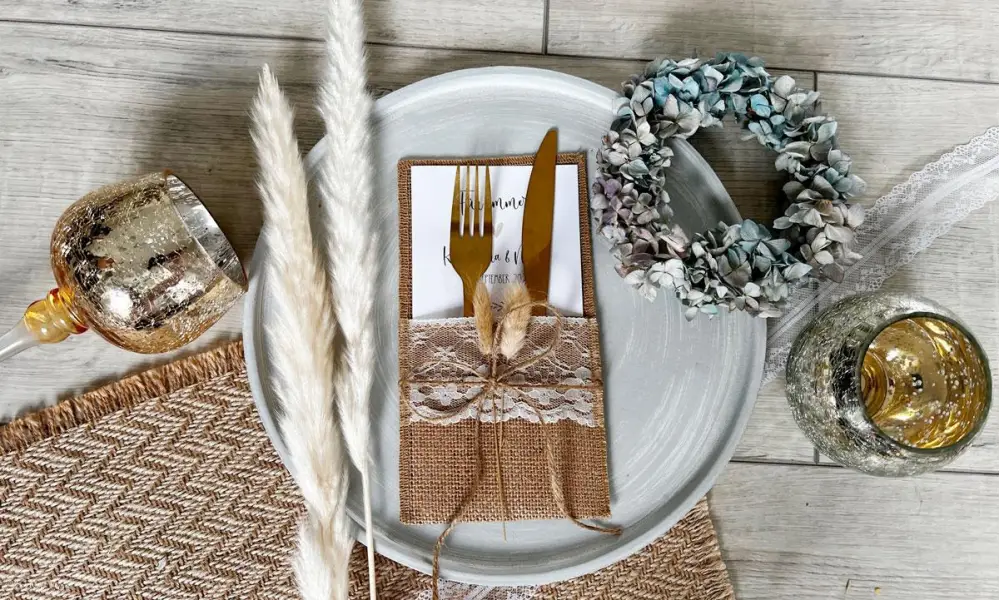 Bestecktaschen Hochzeit Vintage