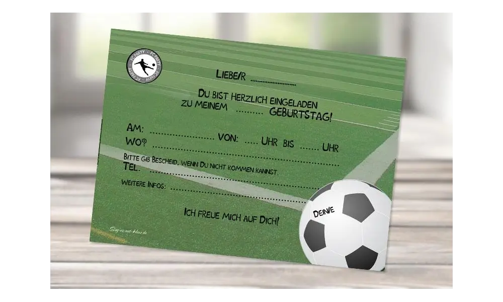 Einladungskarten Geburtstag Fußball