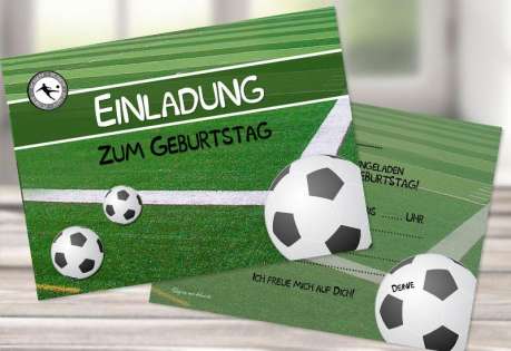 Einladungskarten Geburtstag Fußball