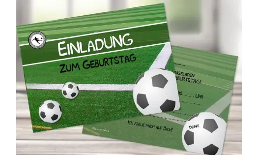 Einladungskarten Geburtstag Fußball