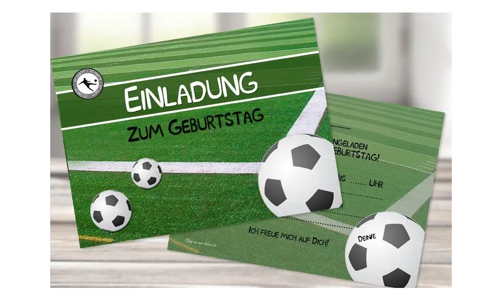 Einladungskarten Geburtstag Fußball