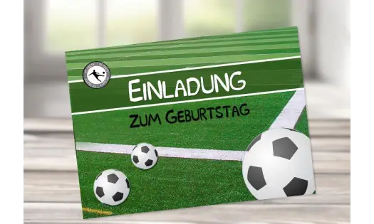 Einladungskarten Geburtstag Fußball