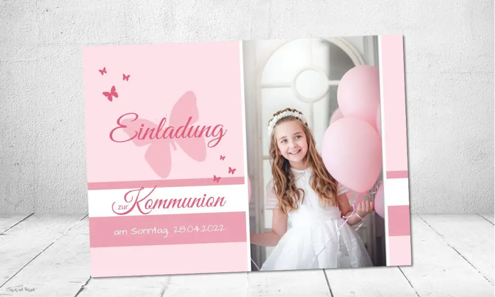 Einladungskarten Kommunion Mädchen