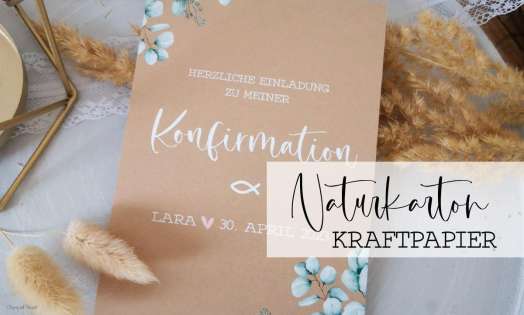 Einladungskarten Konfirmation Kraftpapier