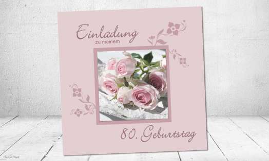 Einladungskarten 80. Geburtstag