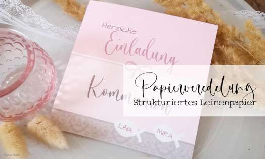 Einladung Konfirmation Pampas Boho mit Foto