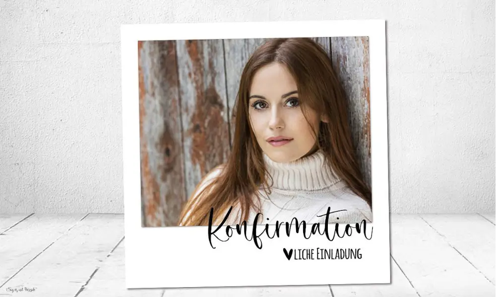Einladungskarten Konfirmation Bild quadratisch