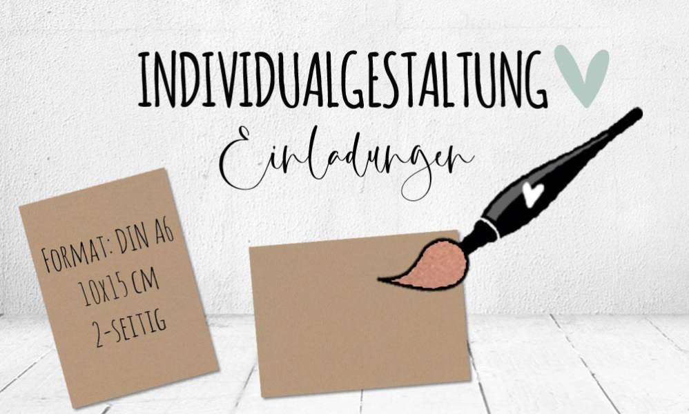 Individualgestaltung Einladungen vom Designer