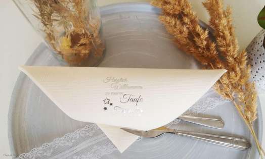 Servietten Taufe mit Name Taufdatum
