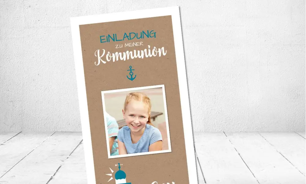 Einladungskarten Kommunion Leuchtturm