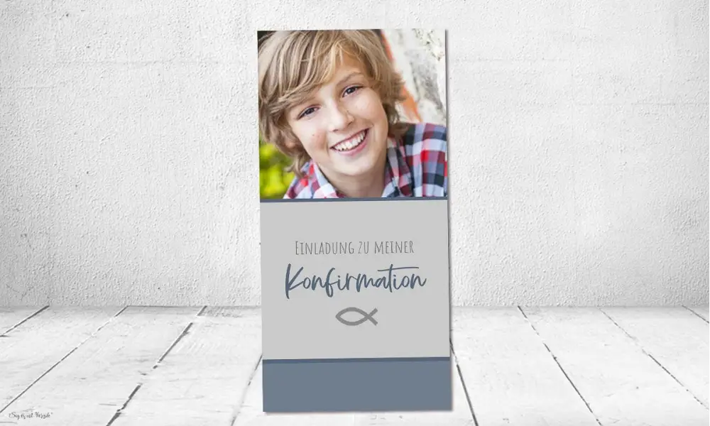 Einladungskarten Konfirmation mit Foto