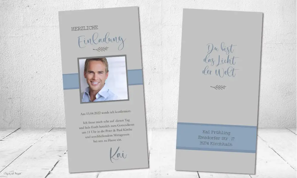 Einladung Konfirmation modern