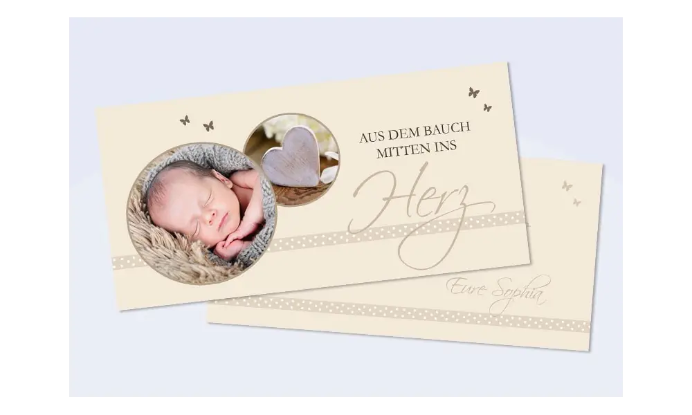 Danksagungskarte zur Geburt
