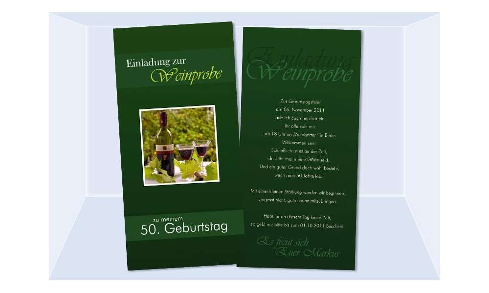Karte Geburtstag Einladungskarte DIN Lang "Markus" Karte Geburtstag Einladungskarte DIN Lang "Markus"