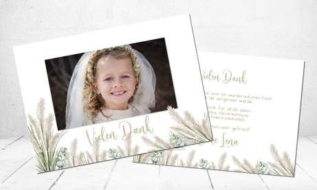 Dankeskarten Kommunion, Danksagung Konfirmation, mit Foto, Fotokarten
