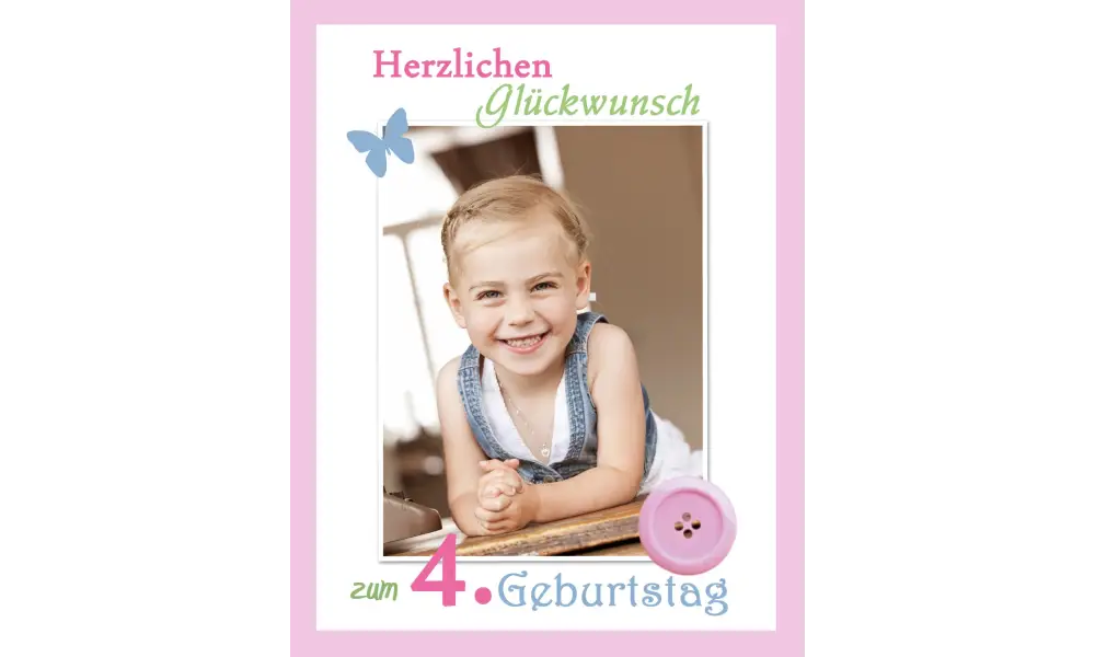 Wunderschöne Geburtstagskerze mit Foto, Kerze zum Kinder-Geburtstag