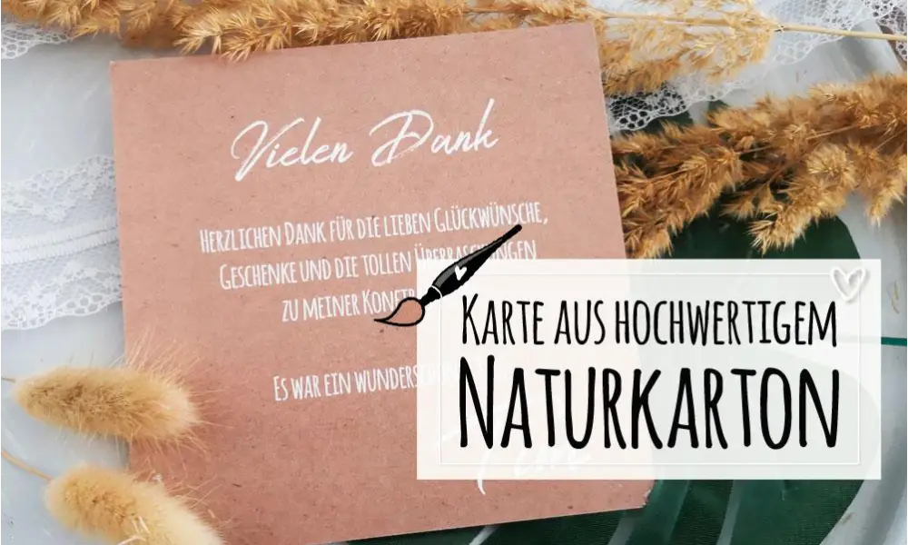 Danksagung Konfirmation mit Foto Kraftpapier