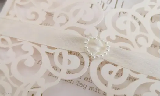 Einladung Hochzeit Lasercut ivory