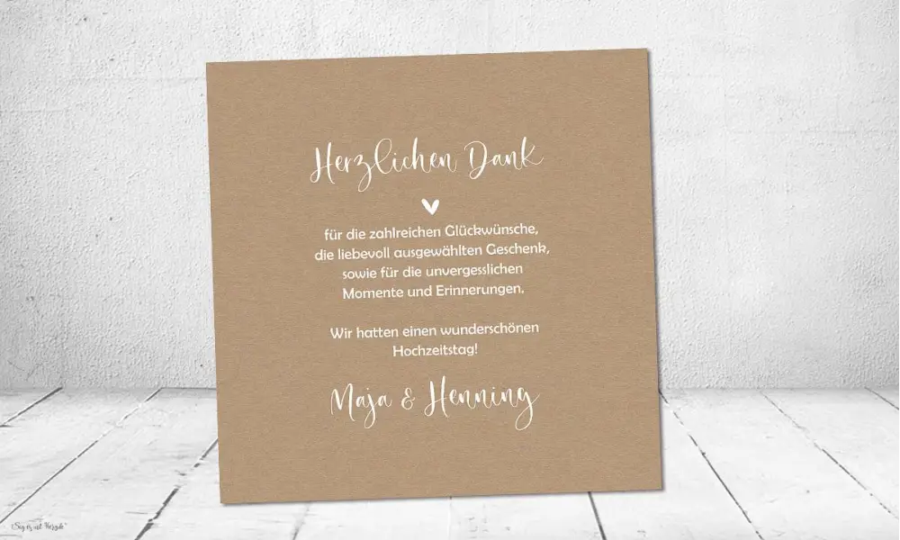 Dankeskarten Hochzeit viele Bilder