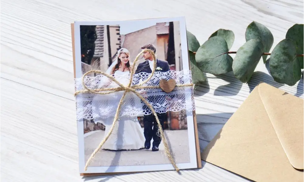 Kraftpapier Dankeskarte Hochzeit Diy Spitze
