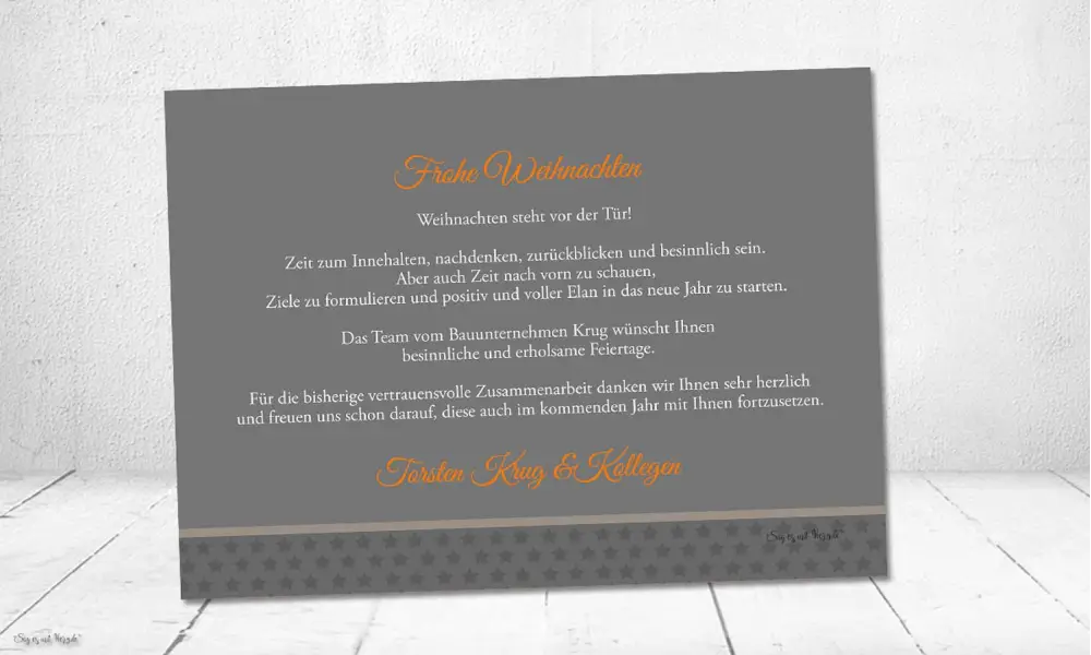 Weihnachtskarten Firmen personalisiert