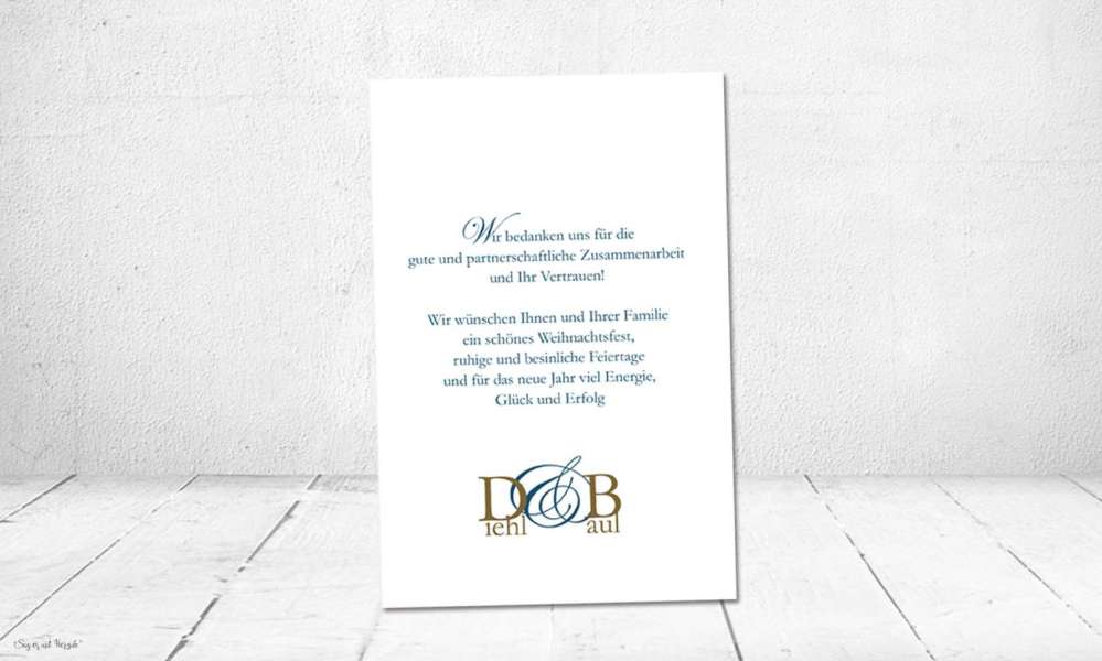 Weihnachtskarte geschäftlich Postkarte