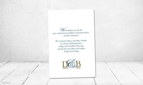 Weihnachtskarte geschäftlich Postkarte