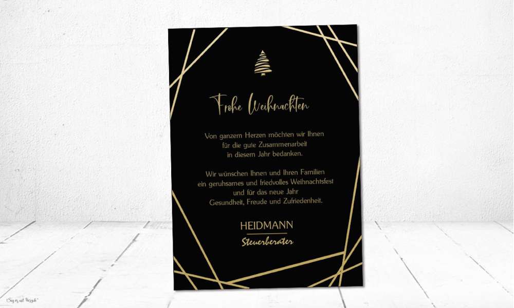Weihnachtskarten geschäftlich Steuerberater