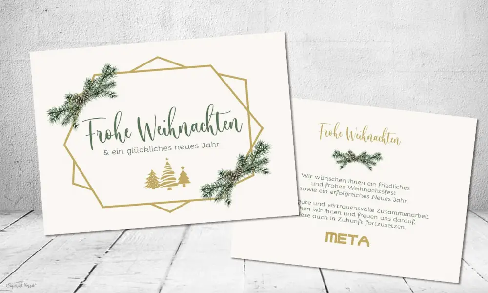 Weihnachtskarten geschäftlich edel