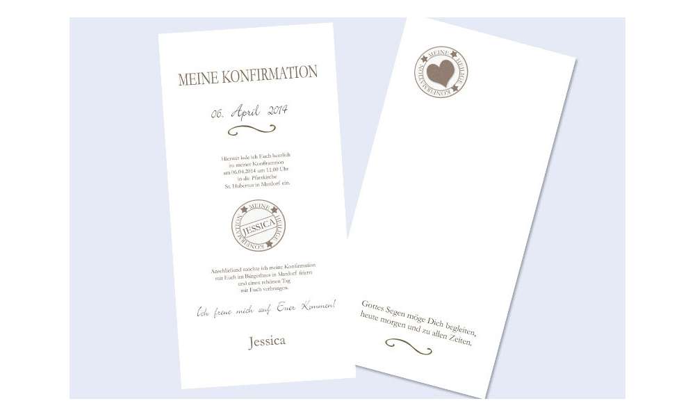 Einladungskarte Konfirmation / Kommunion "Schmetterling" Einladungskarte Konfirmation / Kommunion "Schmetterling"