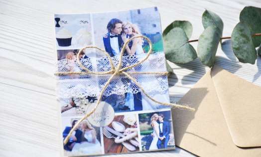 Kraftpapier Dankeskarte Hochzeit Diy Spitze